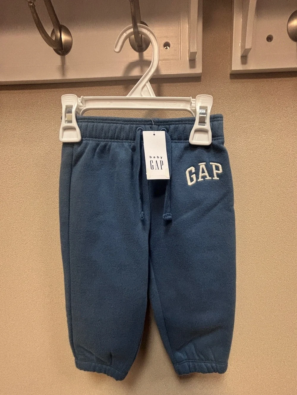 NWT Baby GAP bundle of three (3-6mo, 2x6-12mo) Dusty Blue Fleece Joggers